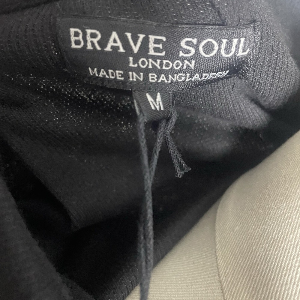 Brave Soul London Madelyn Black Ribbed Wrap Front Long Sleeve Crop Top M NEW - Picture 7 of 11